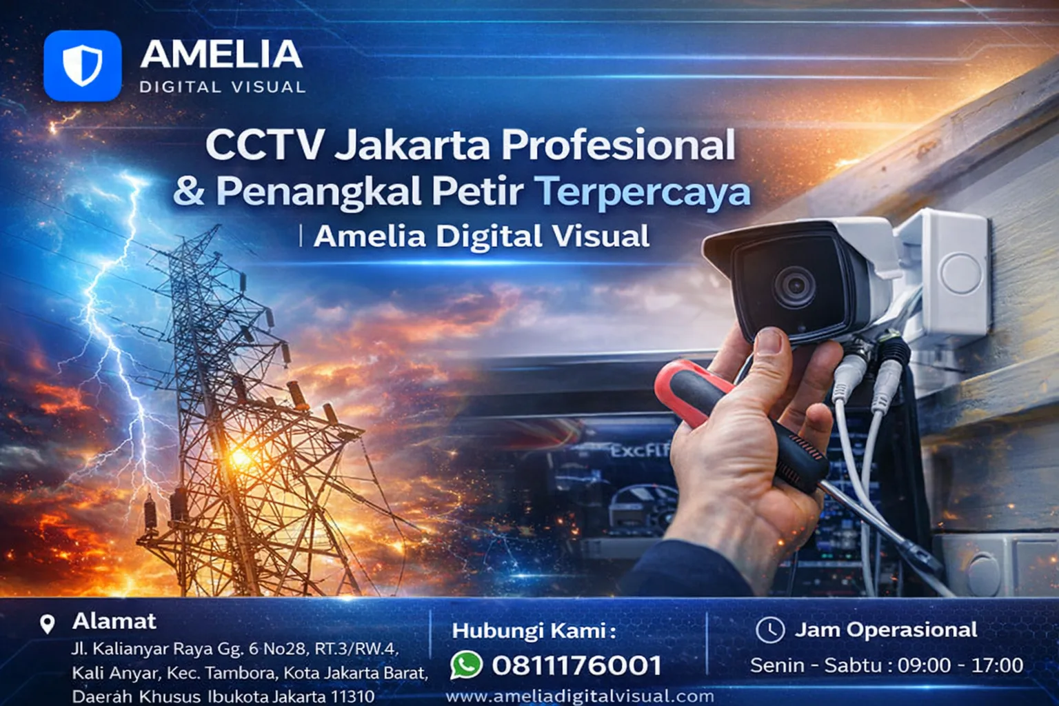 Panangkal petir dan pemasangan cctv jakarta